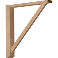 2 1/2"W x 17 3/4"D x 17 1/4"H Traditional Shelf Bracket, Maple