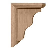 3"W x 5"D x 7"H Hamilton Traditional Bracket, Rubberwood