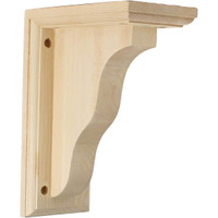 3 1/2"W x 7"D x 9"H Hamilton Traditional Bracket, Cherry