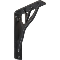 1 1/2"W  x 5 1/2"D x 8"H Haven Single, Wrought Iron Bracket, (Single center brace)