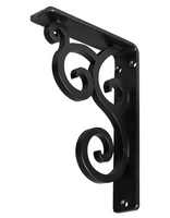 1 1/2"W  x 5 1/2"D x 8"H Medway Single, Wrought Iron Bracket, (Single center brace)