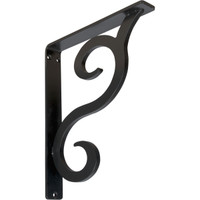 1 1/2"W  x 10"D x 12"H Bedford Single, Wrought Iron Bracket, (Single center brace)