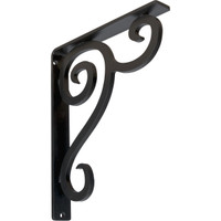 1 1/2"W  x 10"D x 12"H Devon Single, Wrought Iron Bracket, (Single center brace)