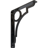 1 1/2"W  x 10"D x 12"H Foster Single, Wrought Iron Bracket, (Single center brace)