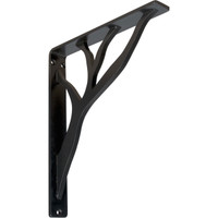1 1/2"W  x 10"D x 12"H Haven Single, Wrought Iron Bracket, (Single center brace)