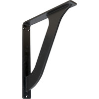 1 1/2"W  x 10"D x 12"H Oxford Single, Wrought Iron Bracket, (Single center brace)