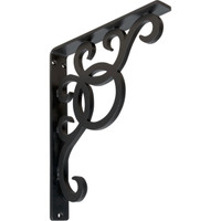 1 1/2"W  x 10"D x 12"H York Single, Wrought Iron Bracket, (Single center brace)