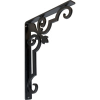 1 1/2"W  x 12"D x 15"H Emery Single, Wrought Iron Bracket, (Single center brace)