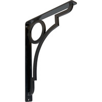 1 1/2"W  x 12"D x 15"H Foster Single, Wrought Iron Bracket, (Single center brace)