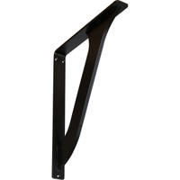 1 1/2"W  x 12"D x 15"H Oxford Single, Wrought Iron Bracket, (Single center brace)