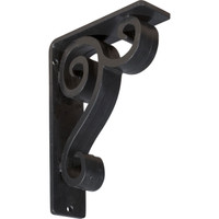 2"W  x 5 1/2"D x 8"H Devon Triple, Wrought Iron Bracket, (Triple center brace)