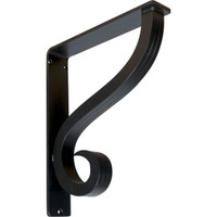 2"W  x 10"D x 12"H Ashford Triple, Wrought Iron Bracket, (Triple center brace)