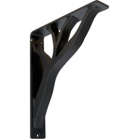 2"W  x 10"D x 12"H Haven Triple, Wrought Iron Bracket, (Triple center brace)