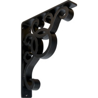 2"W  x 10"D x 12"H York Triple, Wrought Iron Bracket, (Triple center brace)