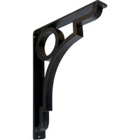 2"W  x 12"D x 15"H Foster Triple, Wrought Iron Bracket, (Triple center brace)