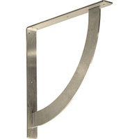 2"W x 18"D x 18"H Bulwark Bracket, Stainless Steel