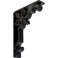 2"W  x 7 1/2"D x 10"H Emery Triple, Wrought Iron Bracket, (Triple center brace)