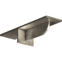 3"W x 10"D x 2"H Heaton Hidden Support Bracket with 6" Support Depth, Stainless Steel