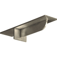 3"W x 12"D x 2"H Heaton Hidden Support Bracket with 8" Support Depth, Stainless Steel