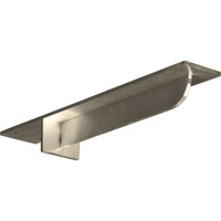 3"W x 16"D x 2"H Heaton Hidden Support Bracket with 12" Support Depth, Stainless Steel