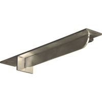 3"W x 18"D x 2"H Heaton Hidden Support Bracket with 14" Support Depth, Stainless Steel