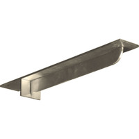 3"W x 20"D x 2"H Heaton Hidden Support Bracket with 16" Support Depth, Stainless Steel