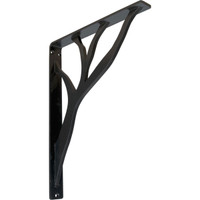 1 1/2"W  x 12"D x 15"H Haven Single, Wrought Iron Bracket, (Single center brace)