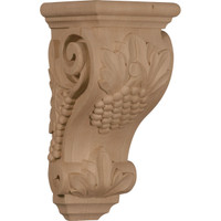 4 1/2"W x 5"D x 10"H Medium Grape Corbel, Walnut