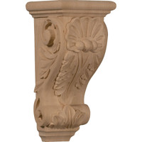 4 1/2"W x 5"D x 10"H Medium Shell Corbel, Cherry