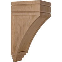 5"W x 7 3/4"D x 14"H Large San Juan Wood Corbel, Red Oak