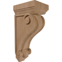 6"W x 7 1/2"D x 16"H Devon Traditional Wood Corbel, Rubberwood