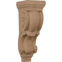 6"W x 7 1/2"D x 18"H Extra Large Traditional Wood Corbel, Red Oak