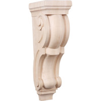 6 1/2"W x 8"D x 22"H Small Jumbo Traditional Wood Corbel, Cherry