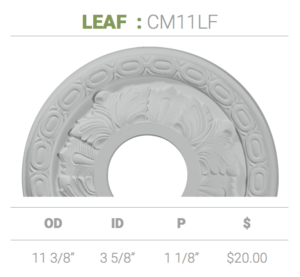 Ekena Millwork CM11LF Ceiling Medallion Primed