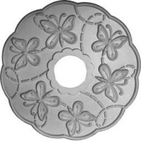 17 7/8"OD x 3 7/8"ID x 1"P Terrones Butterfly Ceiling Medallion