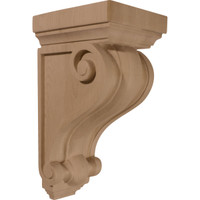 5 1/4"W x 5 1/4"D x 9 1/2"H Devon Traditional Wood Corbel, Red Oak