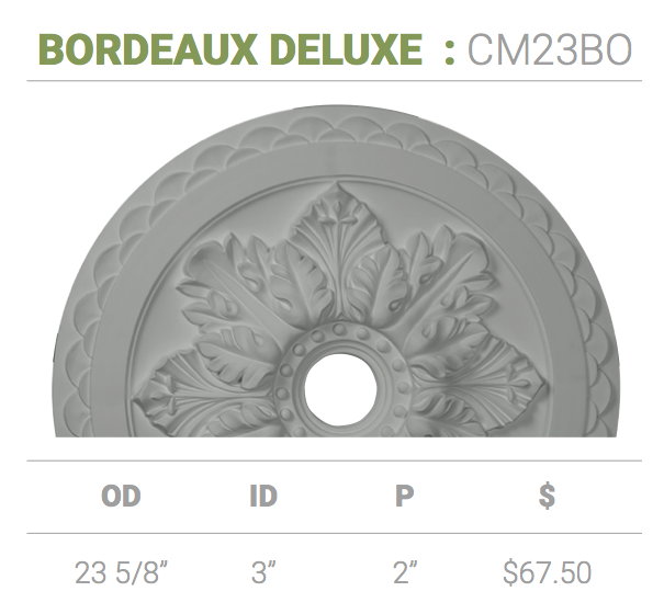 Ceiling Medallion Cm23bo Bordeaux Deluxe