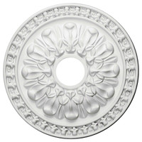 18"OD x 3 1/2"ID x 1 3/8"P Warsaw Ceiling Medallion