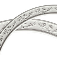 76"OD x 68"ID x 4"W x 7/8"P Floral Classic Ceiling Ring (1/4 of complete circle)