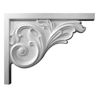8 3/4"W x 7 5/8"H x 5/8"D Bremen Acanthus Stair Bracket, Right