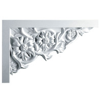 11 3/4"W  x 7 7/8"H x  3/4"P Floral Large Stair Bracket, Right