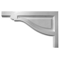 11 3/4"W x 7 3/8"H x 1/2"D Large Traditional Stair Bracket, Left
