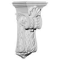 4 5/8"W x 5 1/4"D x 10 3/4"H Scroll Leaf Corbel