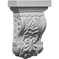 5 1/2"W x 2 3/4"D x 8 1/4"H Emery Leaf Corbel