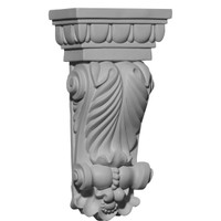 5"W x 2 5/8"D x 9 3/4"H Colton Leaf Corbel