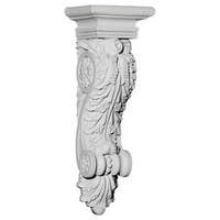 5 3/8"W x 4 1/8"D x 15 1/2"H Acanthus Ribbon Corbel