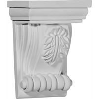 4 3/4"W x 3 1/8"D x 6 3/4"H Forrest Small Leaf Corbel