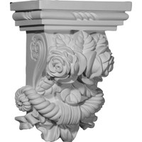 8 1/2"W x 5 1/4"D x 11 3/8"H Rose Corbel