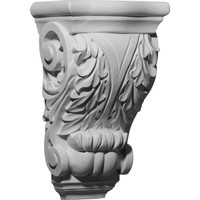 8 5/8"W x 6"D x 13 7/8"H Leaf Corbel