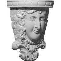 11 1/8"W x 5 1/2"D x 13 3/8"H Angel Corbel